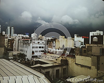 Summer Storm on the city