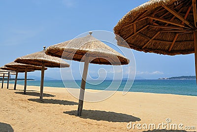 Sun umbrellas on the beach