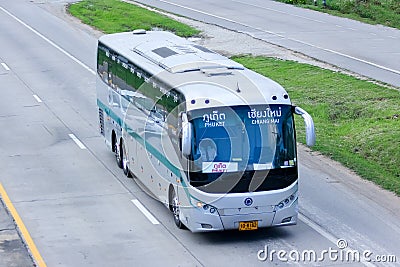 Sunlong Bus of Green bus Company. Between Chiangmai and Phuket.