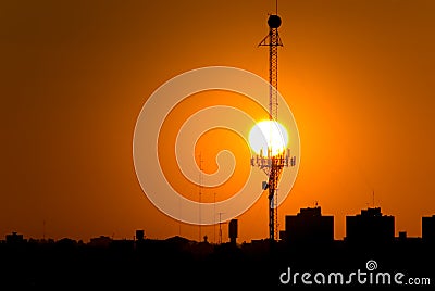 The Sunset and the Antenna