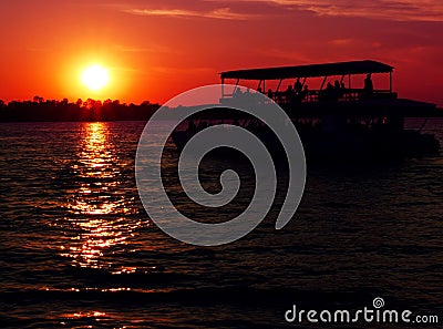 Sunset cruise over Zambezi