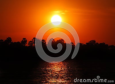 Sunset cruise over Zambezi