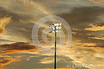 Sunset At A Major League Baseball Game