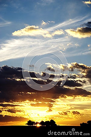 Sunset Sky over the Lake