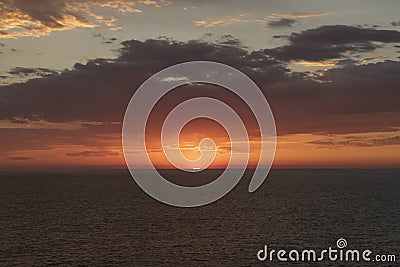 Sunset in the South Pacific Ocean