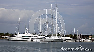 Super yachts at the marina