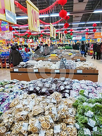 Supermarket before China lunar new year