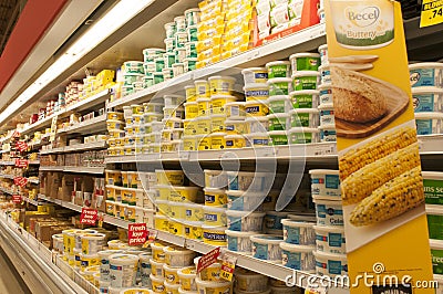 Supermarket cold storage, dairy product