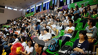 Supporter at sporting event hall