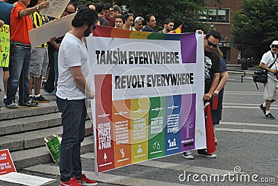 Supporting the protesters in istanbul turkey