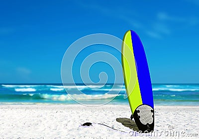 Surf Board on the Beach