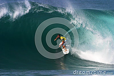 Surfer Andy Irons Surfing at Backdoor Hawaii