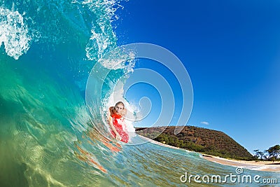 Surfing Blue Ocean Wave