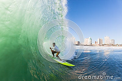 Surfing SUP Tube Wave Durban Water Action