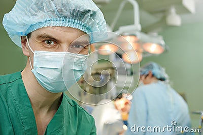 Surgeon doctor in surgery operation room