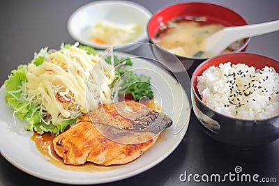 Sushi Japanese yummy dish meat fish Salmon delicious The fish filet Food Decoration Wasabi Saba rice soup salad Mayonnais