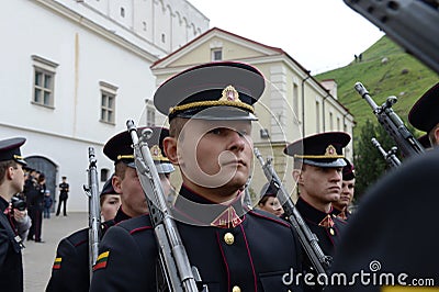 The swearing-in of the Lithuanian military Academy.