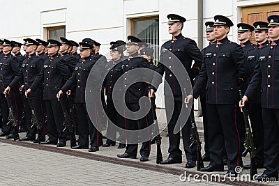 The swearing-in of the Lithuanian military Academy.