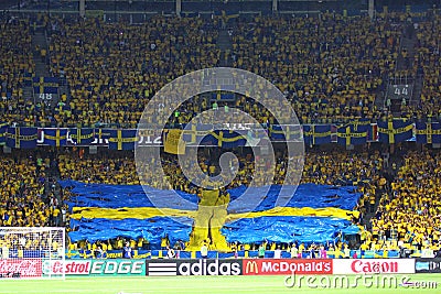 Sweden fans at NSC Olympic stadium