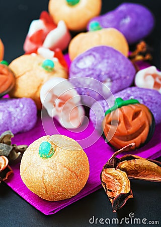 Sweets and candies for the holiday Halloween