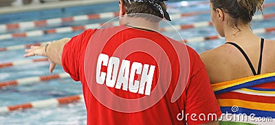 Swim Coach with Athlete