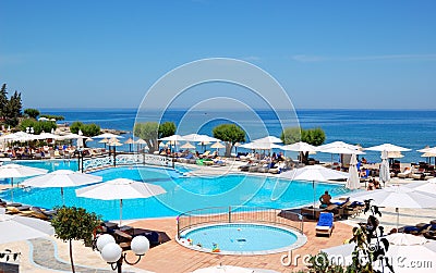 Swimming pool and beach of Terra Maris hotel