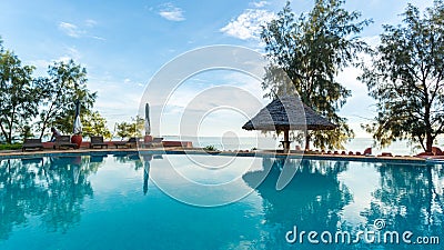 Swimming pool by the Indian Ocean