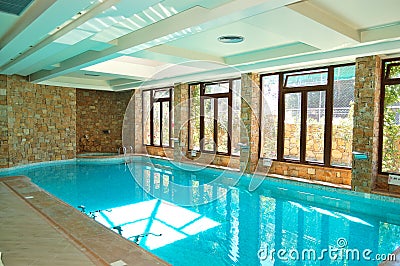 The swimming pool with jacuzzi in SPA