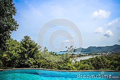 Swimming pool of luxury hotel, Koh Samui Thailand