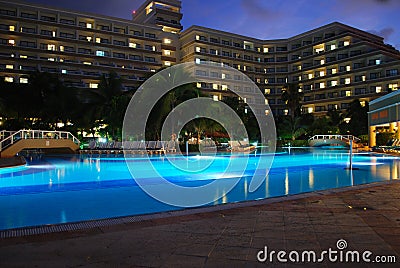 Swimming Pool at Night