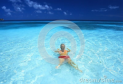 Swimming woman