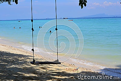 Swing on beach