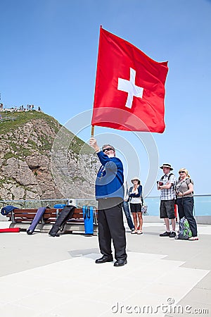 Swiss flag thrower