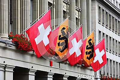 Swiss flags and Bear flags