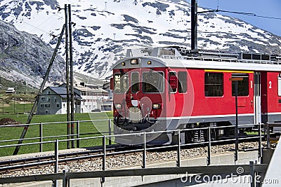 Swiss red train