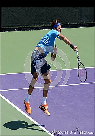 Swiss Tennis Player Roger Federer at the Sony Ope