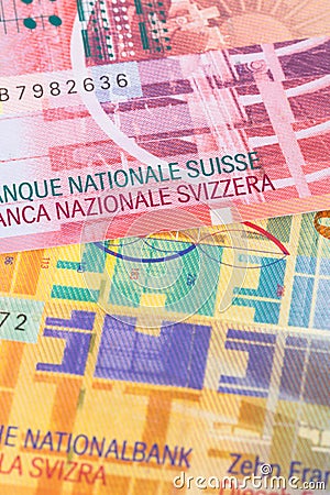 Switzerland money swiss franc banknote