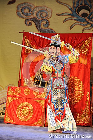 The sword dance-Beijing Opera: Farewell to my concubine