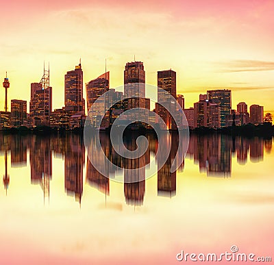 Sydney night skyline, Australia