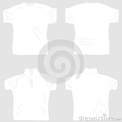 T shirt design white set including male female