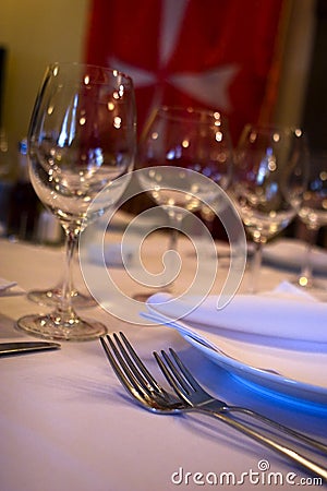 Table Appointments For Dinner In Restaurant R