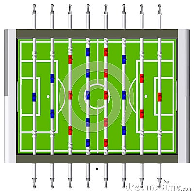 Table Football Soccer Game Perspective Vector