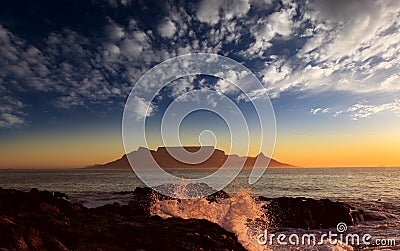 Table mountain with clouds, Cape Town