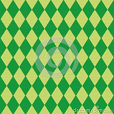 Tablecloth with green diamond pattern