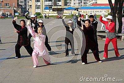 Tai Chi in the morning, China