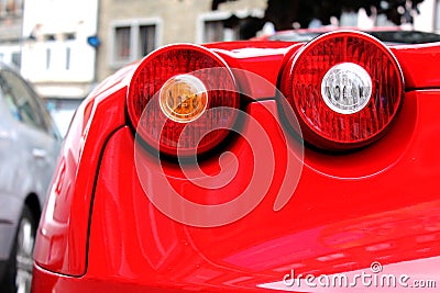 Tail Lights of a Super Sport Car