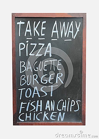 Takeaway food sign