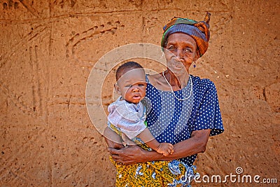 TAMALE, GHANA � MARCH 24: Unidentified old African woman holding