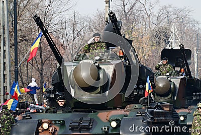 Tanks on a military parade