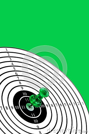 Target on green background